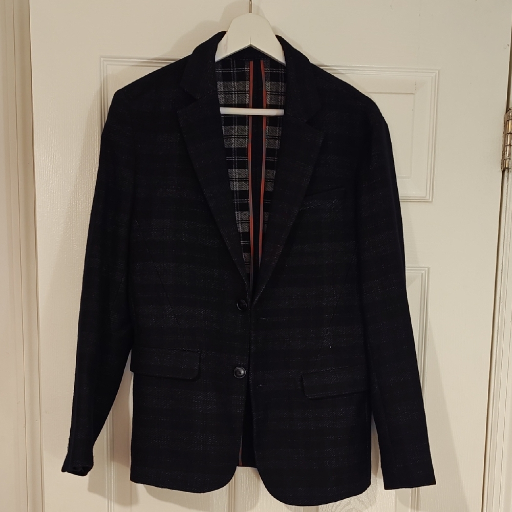 Men's Black Wool Blazer